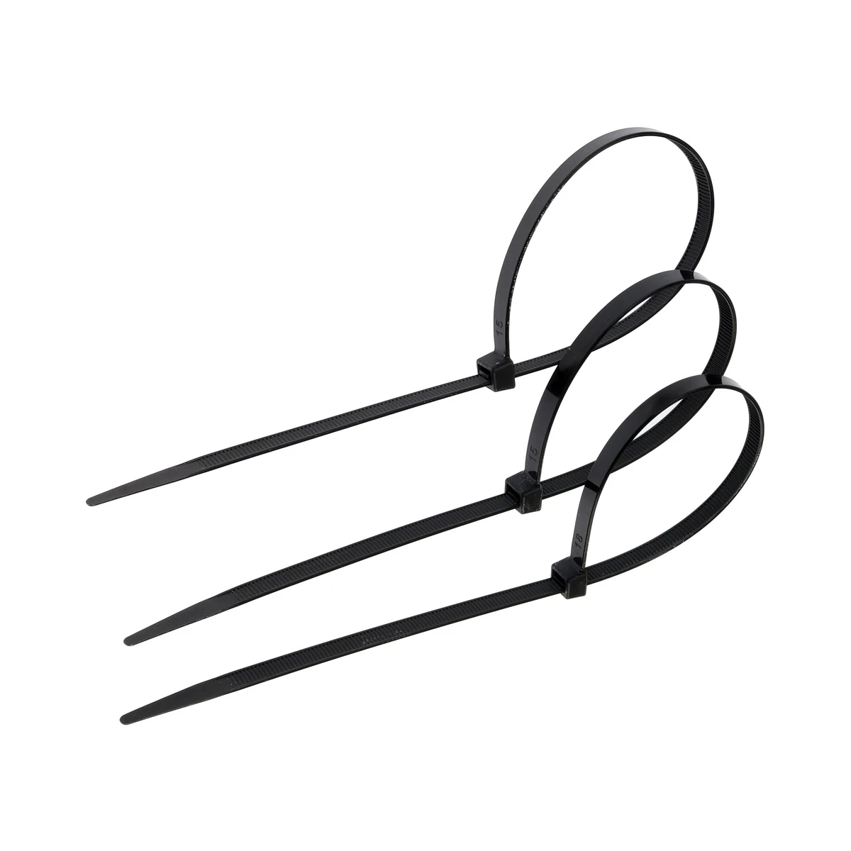 Хомут нейлоновый для стяжки, тундра, 7.6×350 мм, черный, 100 шт.