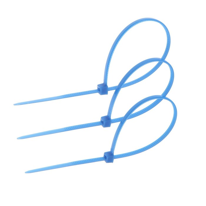 Хомут нейлоновый для стяжки, ТУНДРА, 2.5×150 мм, синий, 100 шт.