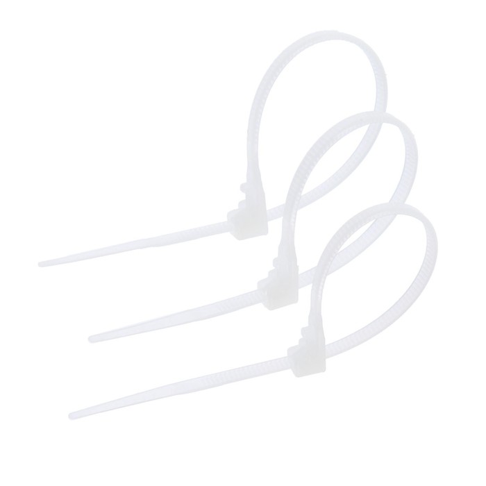 Хомут нейлоновый для стяжки, ТУНДРА, многоразовая, 3,6х150 мм, белый, 50 шт