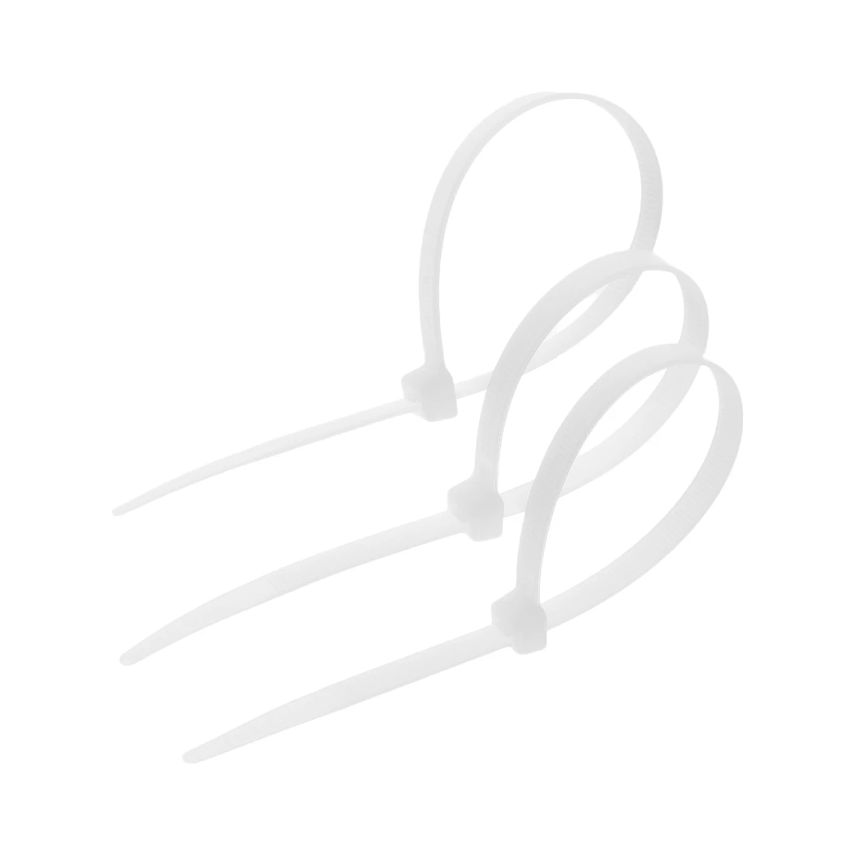 Хомут нейлоновый для стяжки, тундра, 7,6х250 мм, белый, 100 шт